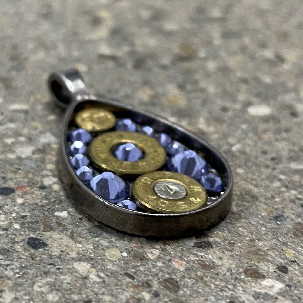 Shotgun Shell Pendant, Swarovski Elements, Made I… - image 3